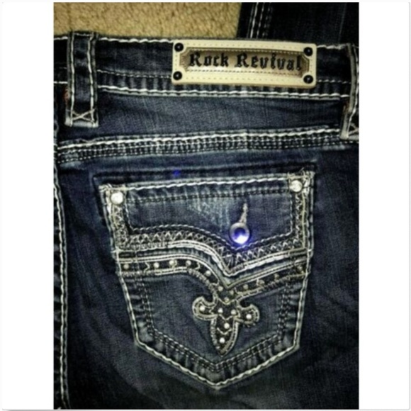 NEW! WOMEN'S ROCK REVIVAL SKINNY JEANS SIZE 31 - Picture 5 of 5
